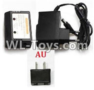 Wltoys Q323 Parts-10-06 Charger and Balance charger(With AU Version Plug),Wltoys Q323 RC Quadcopter Drone Spare Parts Accessories,Wltoys Model Q323-B Q323-C Q323-E Replacement Accessories